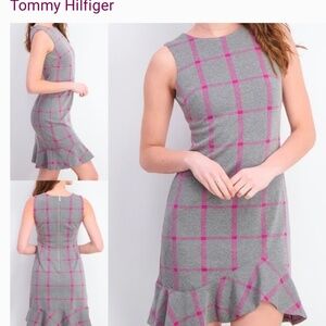 Tommy Hilfiger‎ Plaid Flounce Sheath Dress Size 10